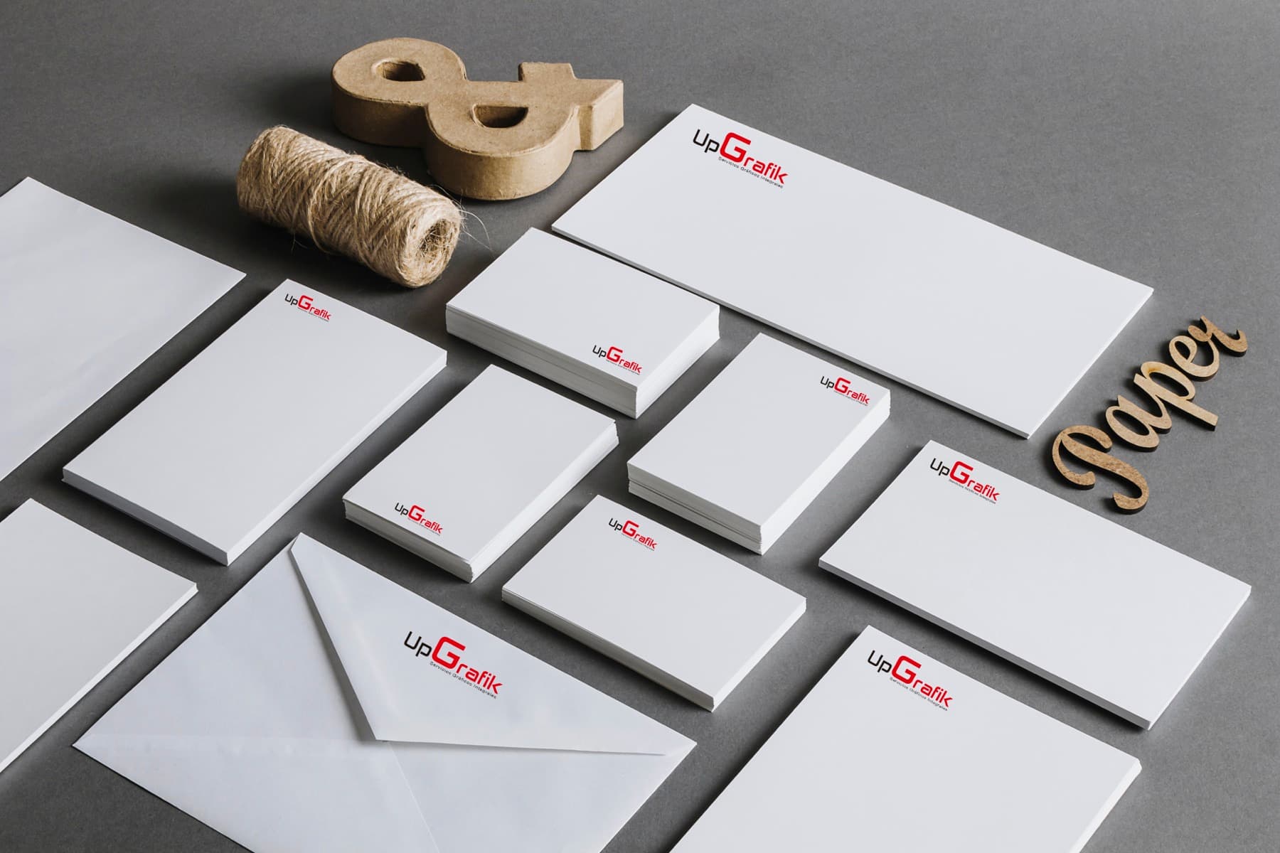 Aplicaciones de papelería corporativa UpGrafik
